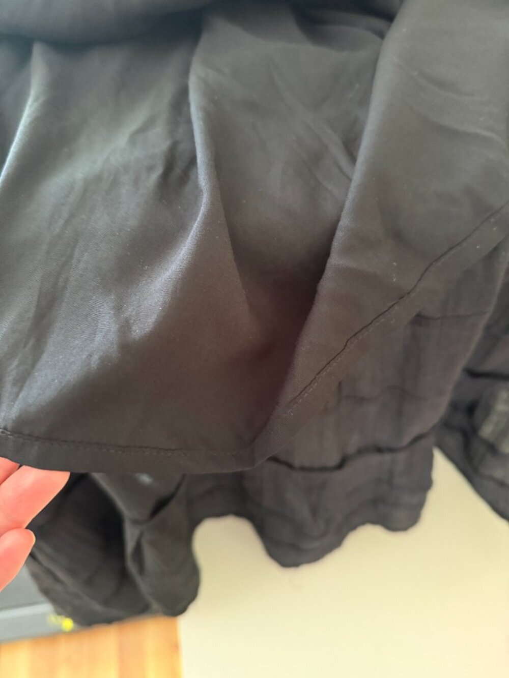 Free People Let's Be Friends black midi dress with a back cutout and puff sleeve - Picture 12 of 16